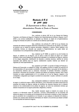 Resolución S.B.S. 3199-2013 Reglamento de Transparencia de
