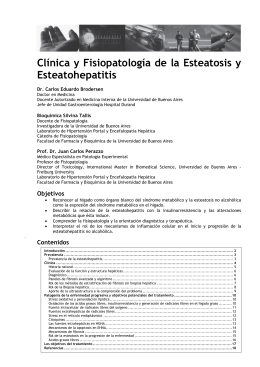 Clínica y Fisiopatología de la Esteatosis y Esteatohepatitis
