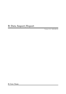 R Data Import/Export