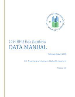 HMIS Data Standards Data Manual