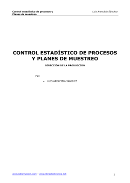control estadístico de procesos y planes de muestreo