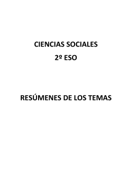 Resúmenes Ciencias Sociales 2º ESO