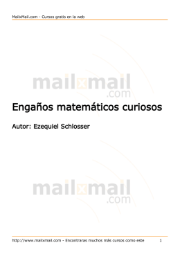 Curso de MailxMail.com - Engaños matemáticos curiosos