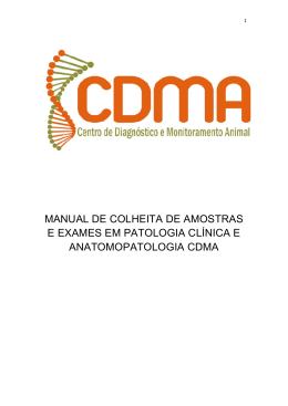 manual de colheita de amostras e exames em patologia