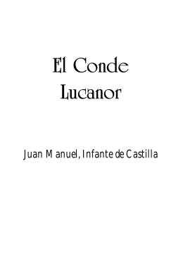 El Conde Lucanor - Dominio Público