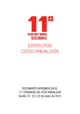 Estatutos de CCOO Andalucía - Comisiones Obreras de Andalucía