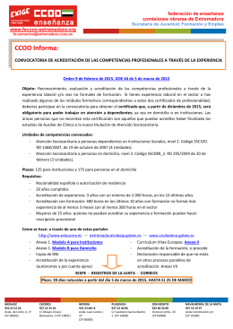 CCOO Informa: - Federación de Enseñanza de Extremadura