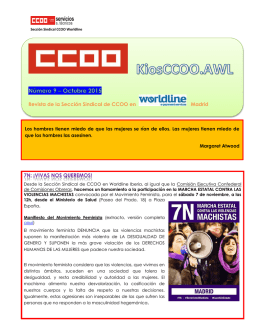 Revista de la Sección Sindical de CCOO en Madrid