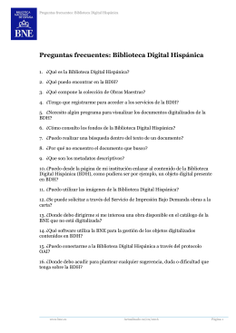 Preguntas frecuentes: Biblioteca Digital Hispánica