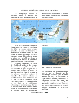Síntesis geológica de las Islas Canarias.