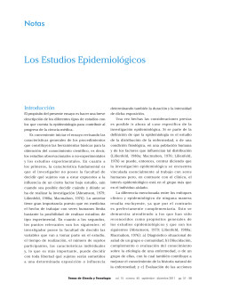 Los Estudios Epidemiológicos - Universidad Tecnológica de la