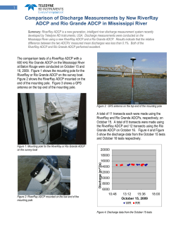 Comparison of Discharge Measurements by New RiverRay ADCP