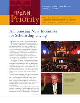 2011 - Undergraduate Named Scholarships at the University of