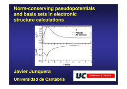 Norm-conserving pseudopotentials and basis sets in electronic