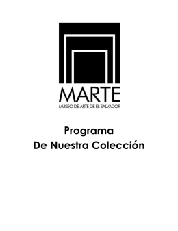 Programa De Nuestra Colección - MARTE Museo de Arte de El