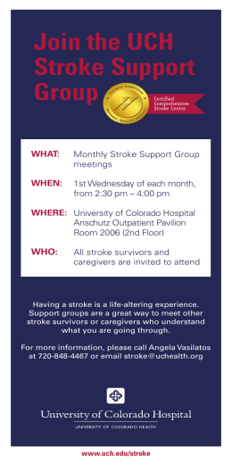 Join the UCH Stroke Support Group