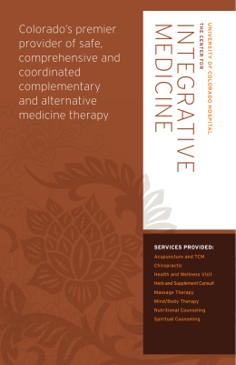 About The Center for Integrative Medicine at UCH
