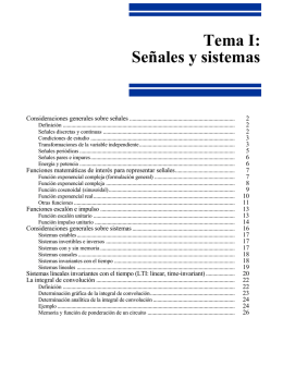 Tema I: Señales y sistemas