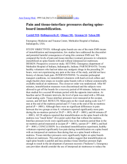 Pain and tissue-interface pressures during spine- board