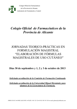 programa jornadas formulacion magistral 2013