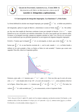 Leccion 2. 5. Convergencia de integrales impropias