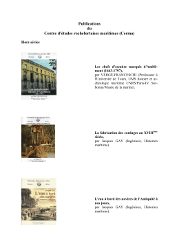 Publications du Cerma