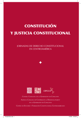Constitución y Justicia Constitucional: Jornadas de Derecho