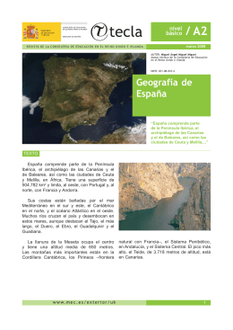 Geografía de España - aquinasgrammarspanish