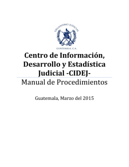 Centro de Información, Desarrollo y Estadística Judicial -CIDEJ-