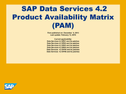 PAM - SAP Support Portal