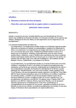 OPCIÓN A 3. Elementos y factores del clima de España. (Tema libre