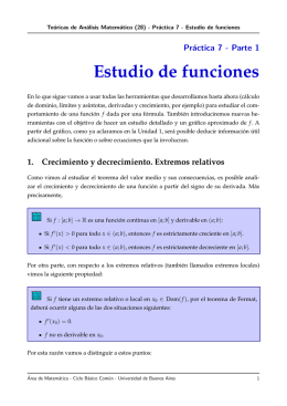 Estudio de funciones - Área de Matemática – CBC