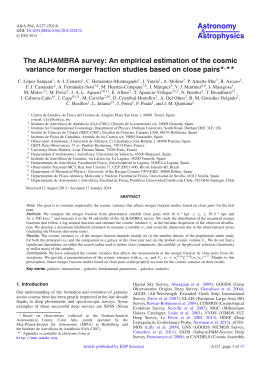 The ALHAMBRA survey: An empirical estimation of the cosmic