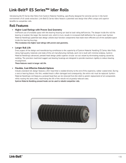 Link-Belt® ES Series™ Idler Rolls