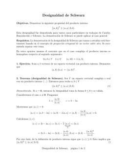 Desigualdad de Schwarz - Apuntes y ejercicios de matemáticas