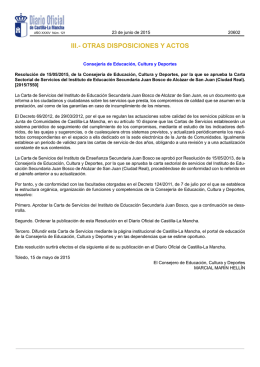 Resolución DOCM IES Juan Bosco - Gobierno de Castilla