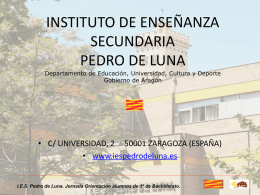 Diapositiva 1 - IES Pedro de Luna