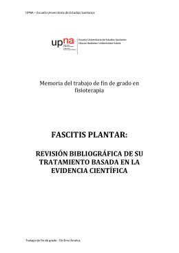 FASCITIS PLANTAR: - Academica-e
