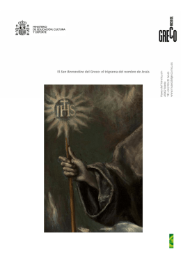 El San Bernardino del Greco: el trigrama del nombre de Jesús