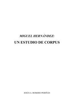 miguel hernández: un estudio de corpus