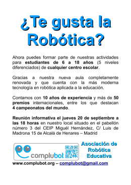 Complubot Curso 2012-1013 - AMPA Colegio Cervantes de Alcalá
