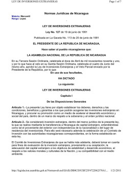 Normas Jurídicas de Nicaragua