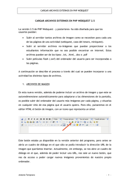 CARGAR ARCHIVOS EXTERNOS EN PHP WEBQUEST 2.5 La