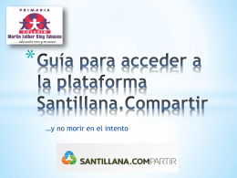 Guía para acceder a la plataforma Santillana.Compartir