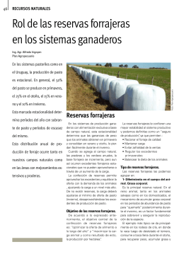El rol de las reservas forrajeras en los sistemas ganaderos | Revista