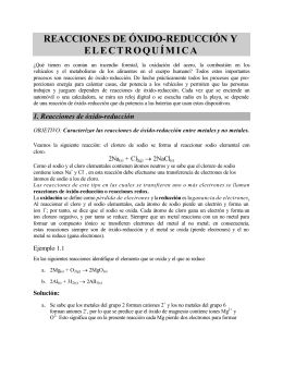 REACCIONES DE ÓXIDO-REDUCCIÓN Y ELECTROQUÍMICA