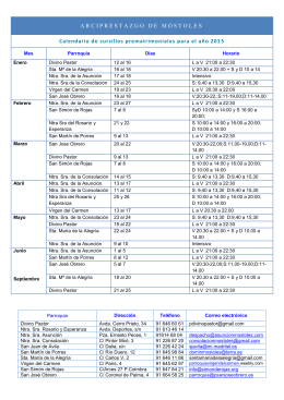 Fechas de cursos por Parroquias 2015(formato PDF)