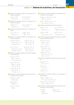 Sistemas de ecuaciones y de inecuaciones