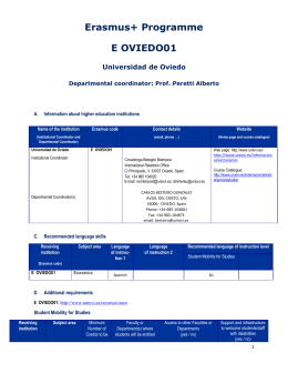 Erasmus+ Programme E OVIEDO01