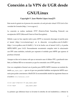 Conexión a la VPN de UGR desde GNU/Linux